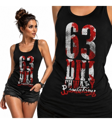 TANK TOP DAMSKI 63 DNI CHWAŁY PAMIĘTAMY